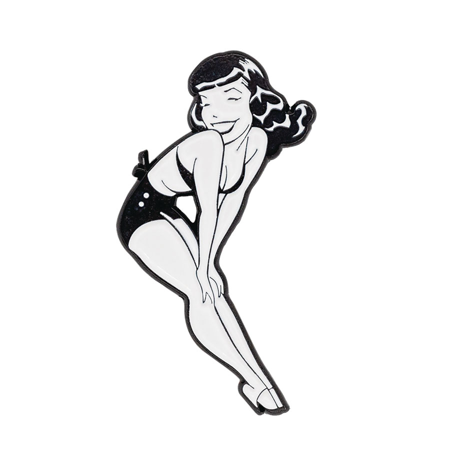 Bettie Page By Dave Stevens Artwork 1.5-Inch Enamel Pin