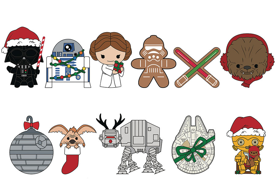 Star Wars Seasonal 3D Foam Bag Clip Series 2 Blind Mystery Box 24-Piece Display