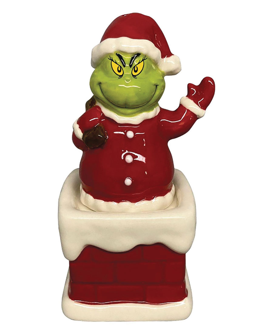 Grinch Who Stole Christmas Santa Grinch Chimney Salt & Pepper Shaker