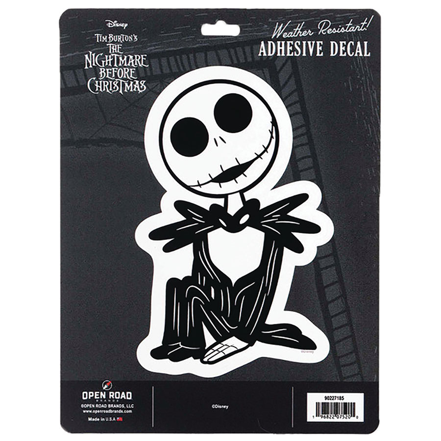 Nightmare Before Christmas Jack Skellington 6x8 Decal