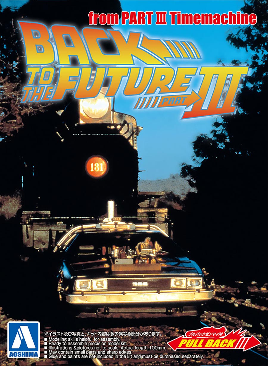 Back To The Future Time Machine 1/43 Scale Pullback Model Kit - Part III Version