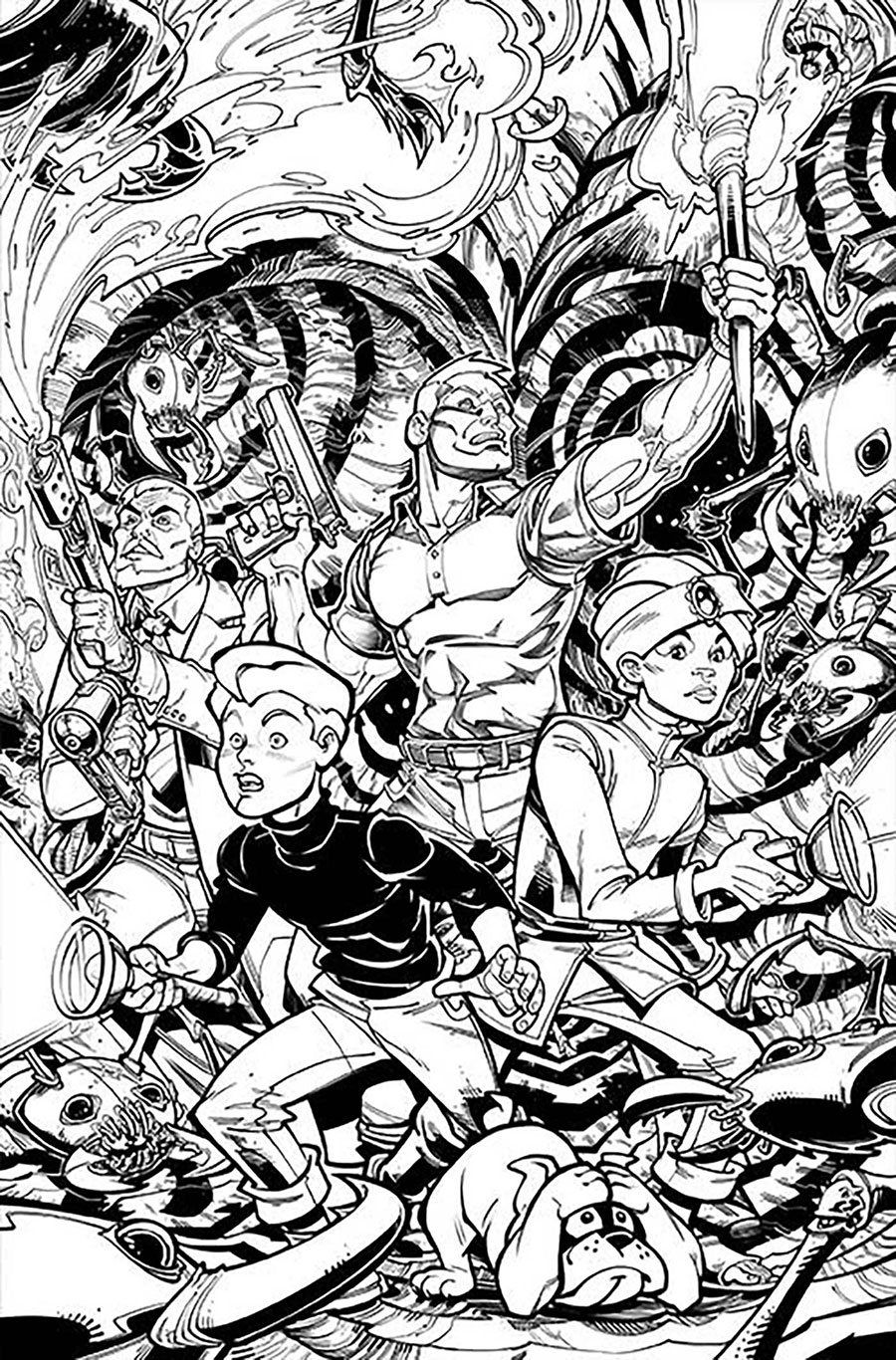 Jonny Quest Vol 2 #4 Cover I Incentive Chad Hardin Line Art Virgin Cover
