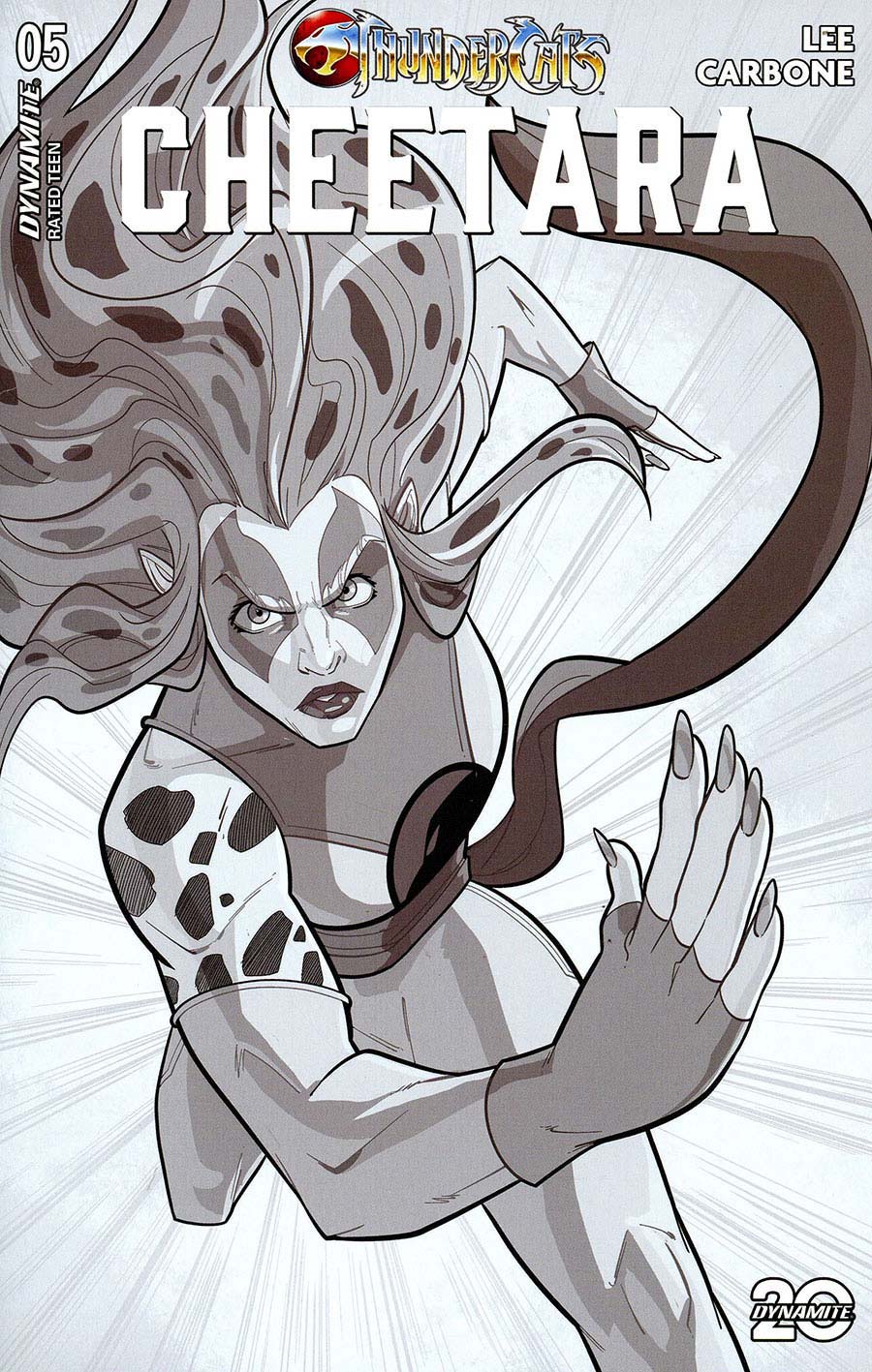Thundercats Cheetara #5 Cover J Incentive Ted Brandt & Ro Stein Black & White Cover