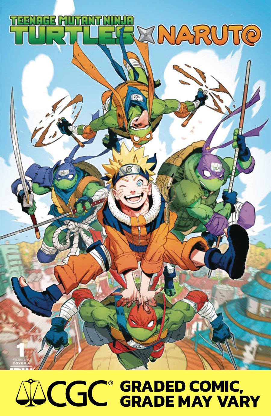Teenage Mutant Ninja Turtles x Naruto #1 Cover M DF CGC Graded 9.6 Or Higher