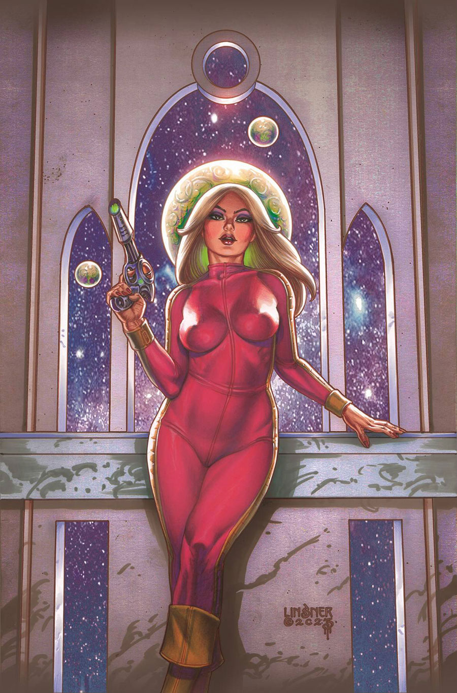 Barbarella Vol 3 #2 Cover E Dynamite Metal Premium Joseph Michael Linsner Cover
