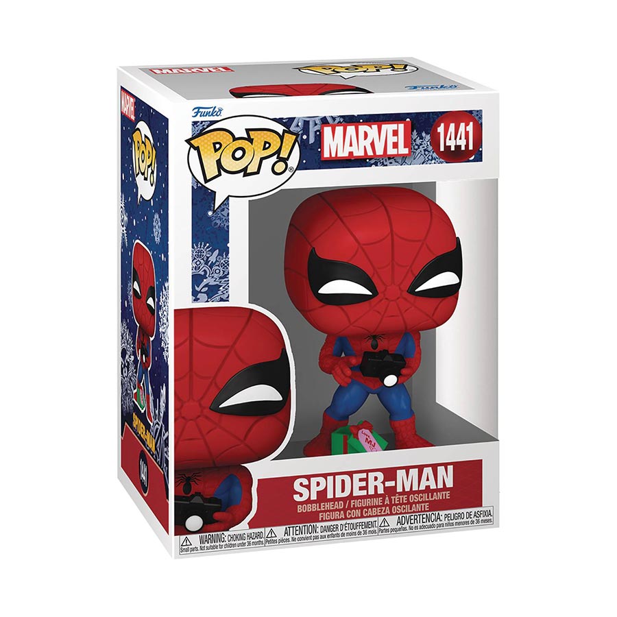 POP Marvel Spider-Man With Open Gift Vinyl Bobble Head