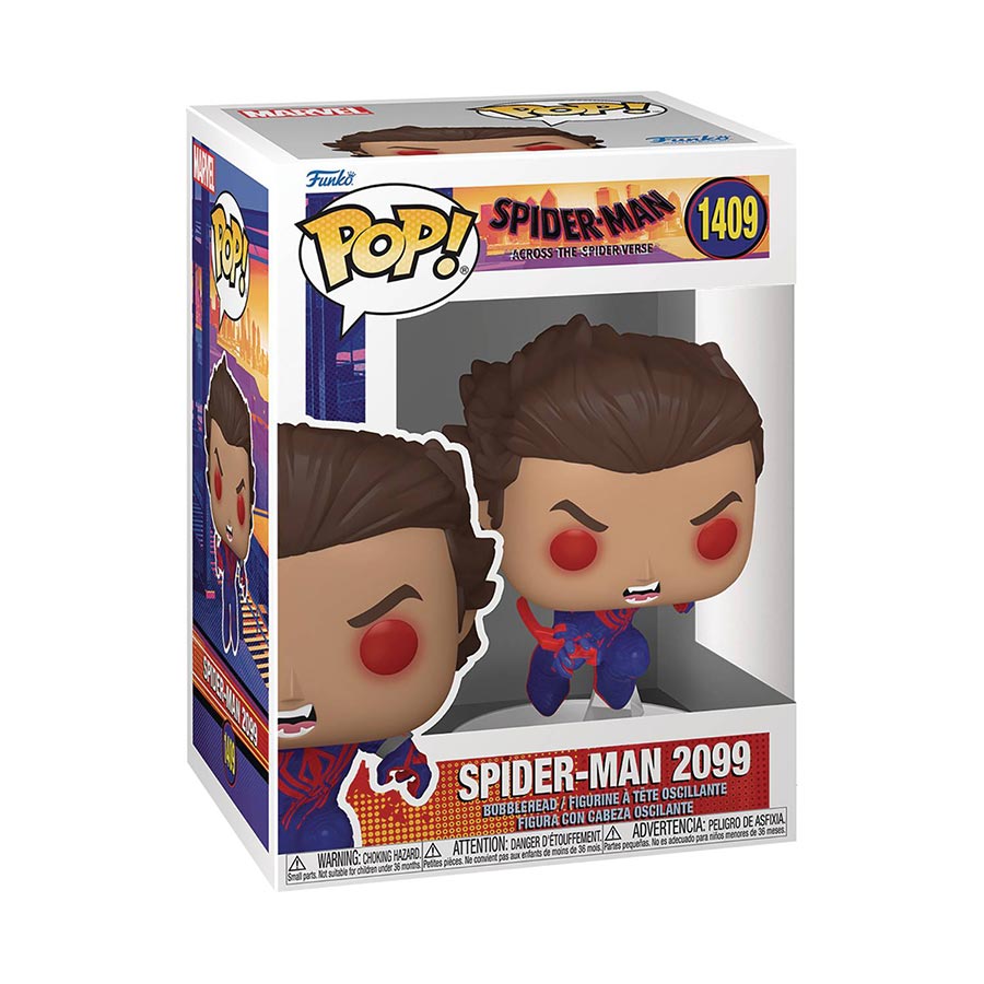 POP Marvel Spider-Man Across The Spider-Verse Spider-Man 2099 Unmasked Vinyl Bobble Head