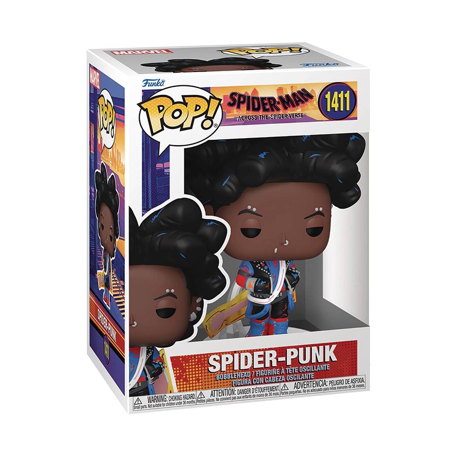 POP Marvel Spider-Man Across The Spider-Verse Spider-Punk Unmasked Vinyl Bobble Head