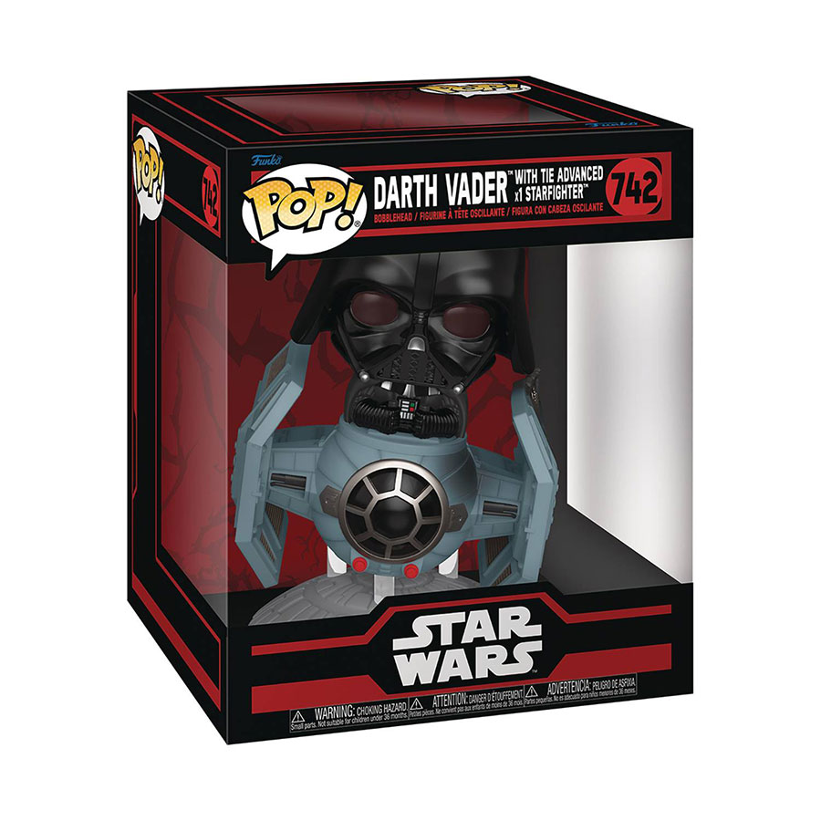 POP Rides Deluxe Star Wars Dark Side TIE Advanced X1 With Darth Vader Vinyl Figure