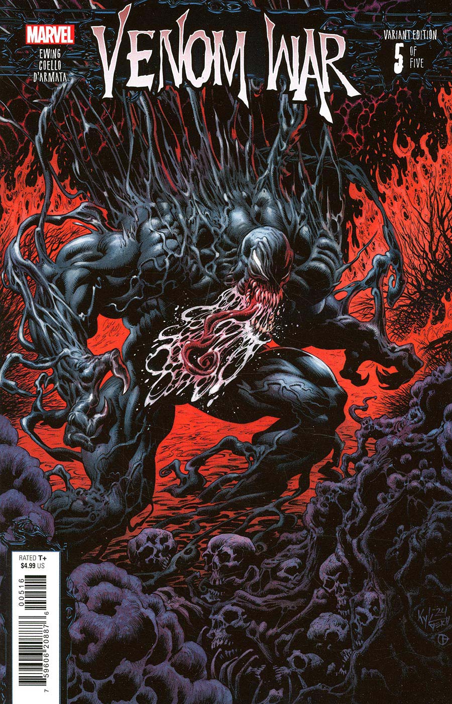 Venom War #5 Cover G Incentive Kyle Hotz Variant Cover