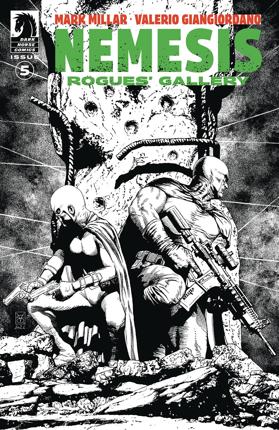 Nemesis Rogues Gallery #5 Cover B Variant Valerio Giangiordano Black & White Cover