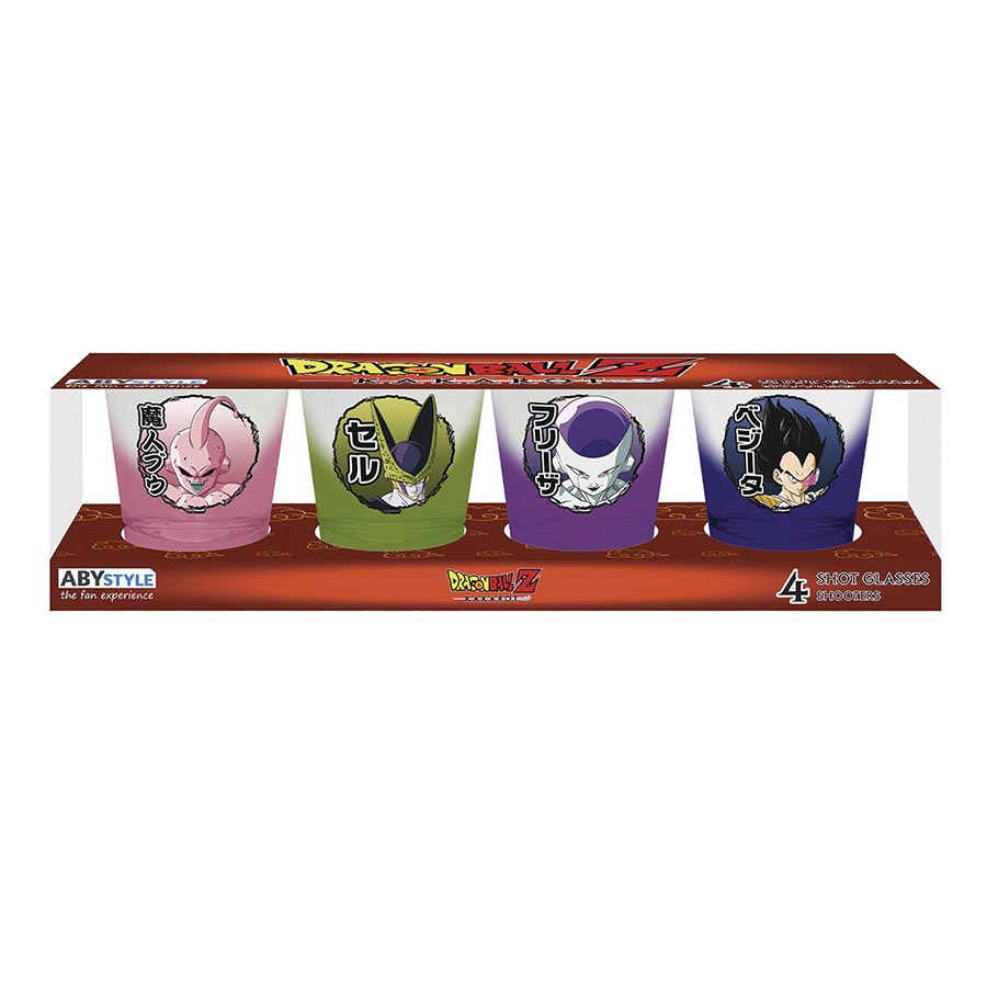 Dragon Ball Z Villians Shot Glass 4-Piece Set