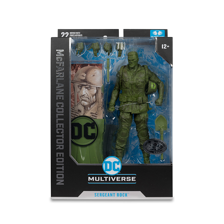 DC Multiverse McFarlane Collector Edition Wave 5 Sgt Rock McFarlane Platinum Edition Chase 7-Inch Action Figure