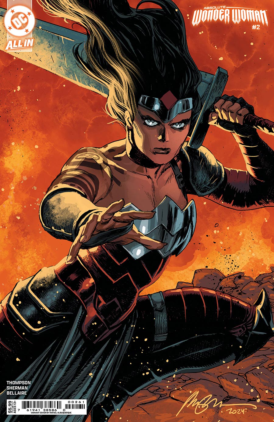 Absolute Wonder Woman #2 Cover D Variant Rafael Albuquerque Card Stock Cover (DC All In)