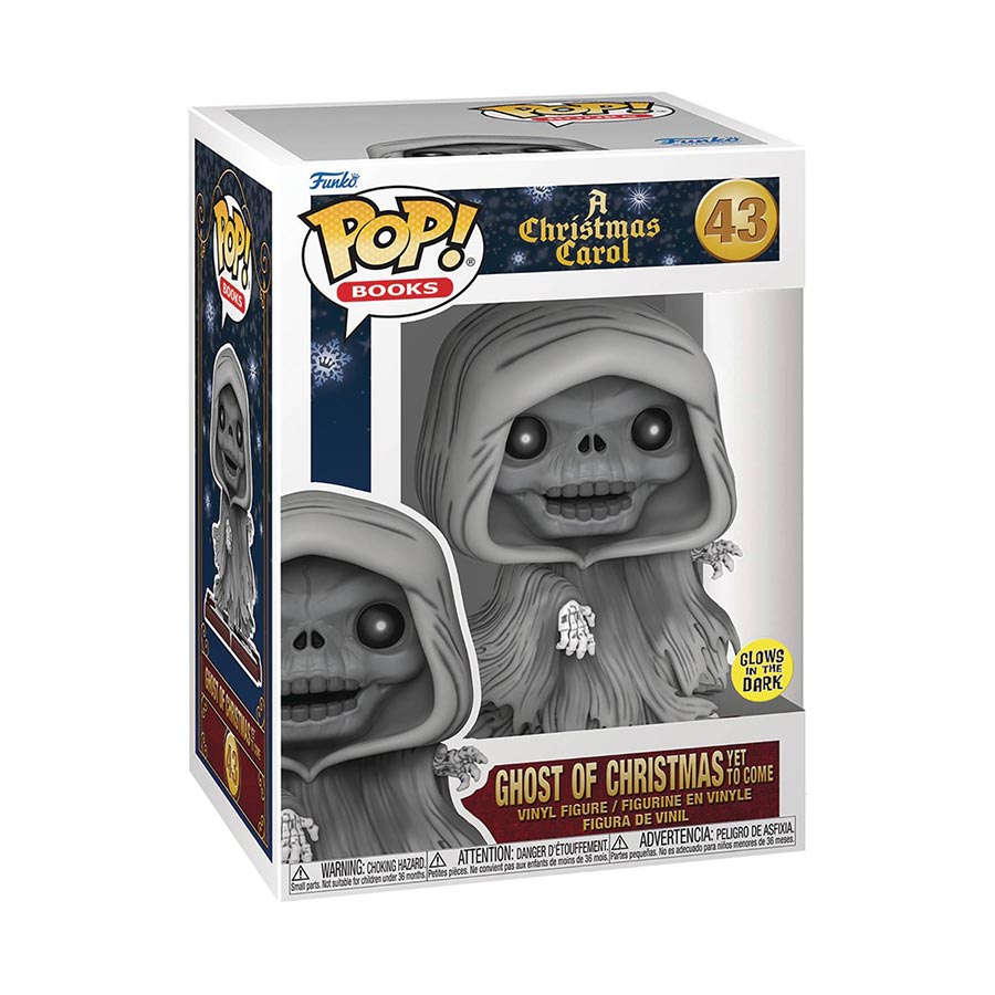 POP Movies Christmas Carol Ghost Of Christmas Yet To Come Glow-In-The-Dark Vinyl Figure
