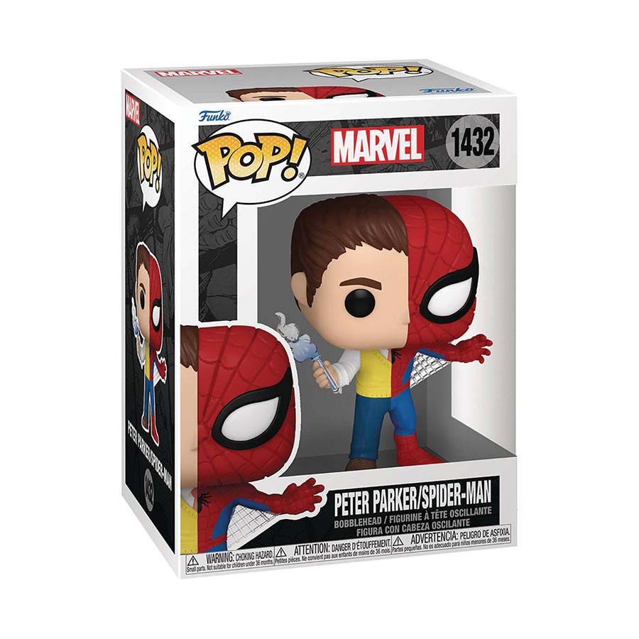 POP Marvel Split Peter Parker Spider-Man Vinyl Bobble Head