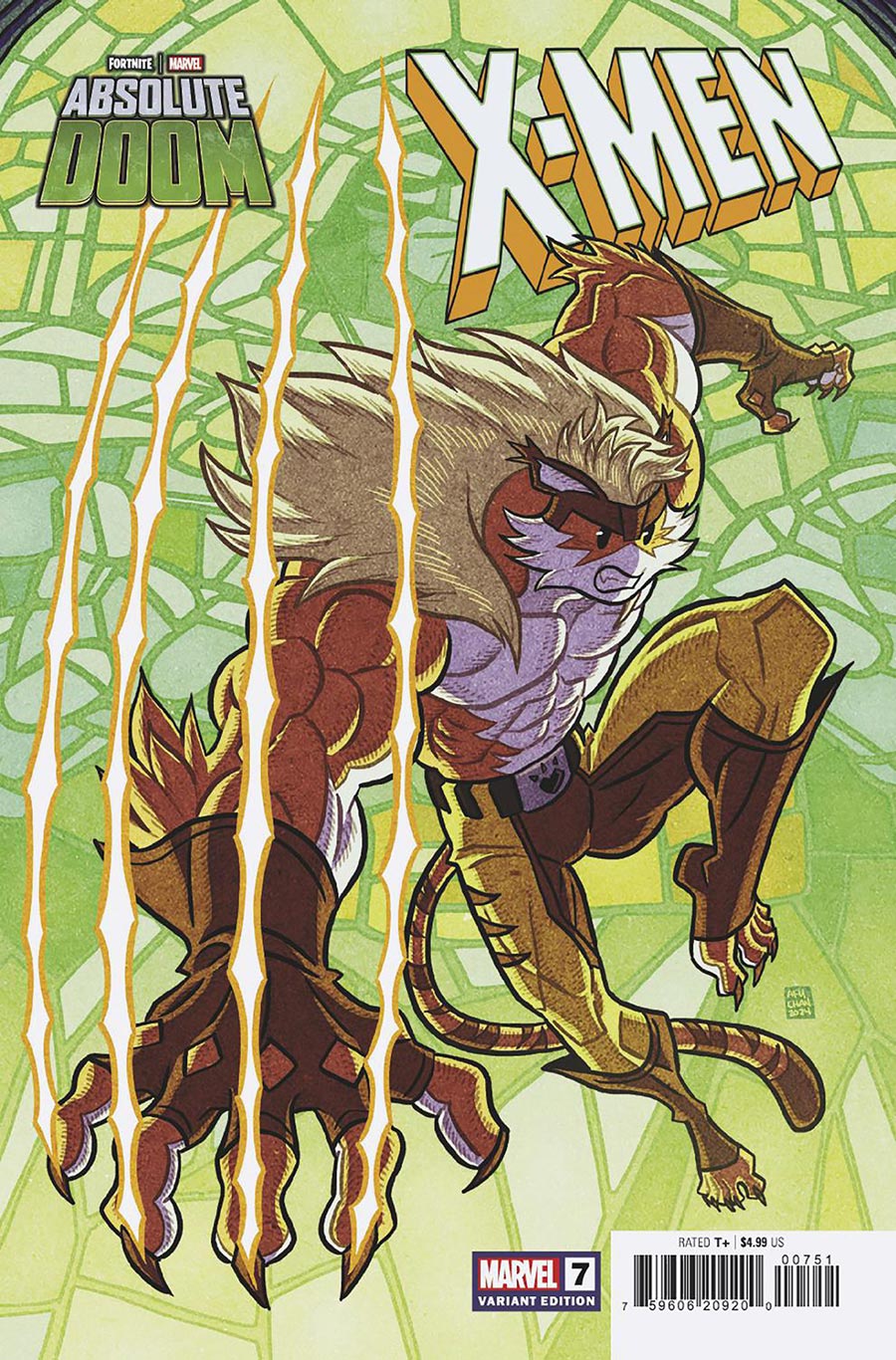 X-Men Vol 7 #7 Cover E Variant Afu Chan Marvel Fortnite Meowtooth Cover