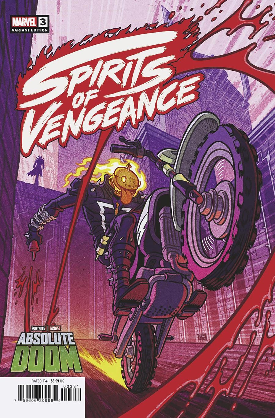 Spirits Of Vengeance Vol 2 #3 Cover C Variant Afu Chan Marvel Fortnite Ghost Ri-Durr Cover