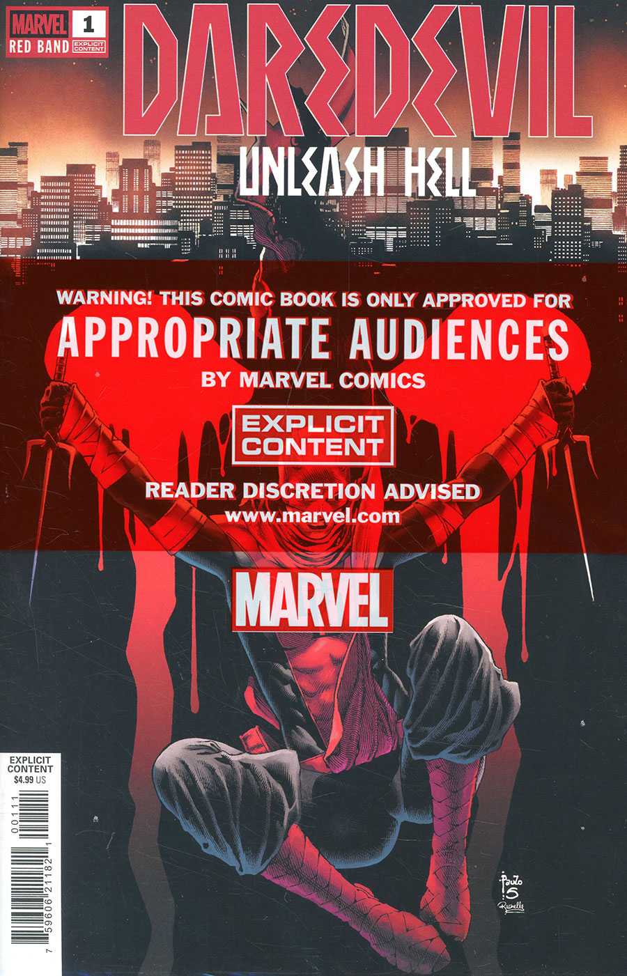 Daredevil Unleash Hell Red Band #1 Cover A Regular Paulo Siqueira Cover With Polybag