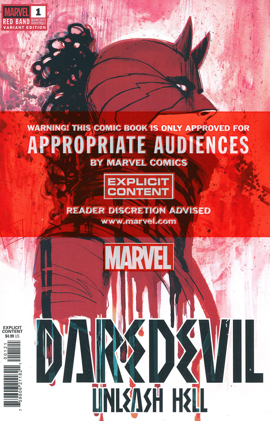 Daredevil Unleash Hell Red Band #1 Cover B Variant Stephanie Hans Cover With Polybag