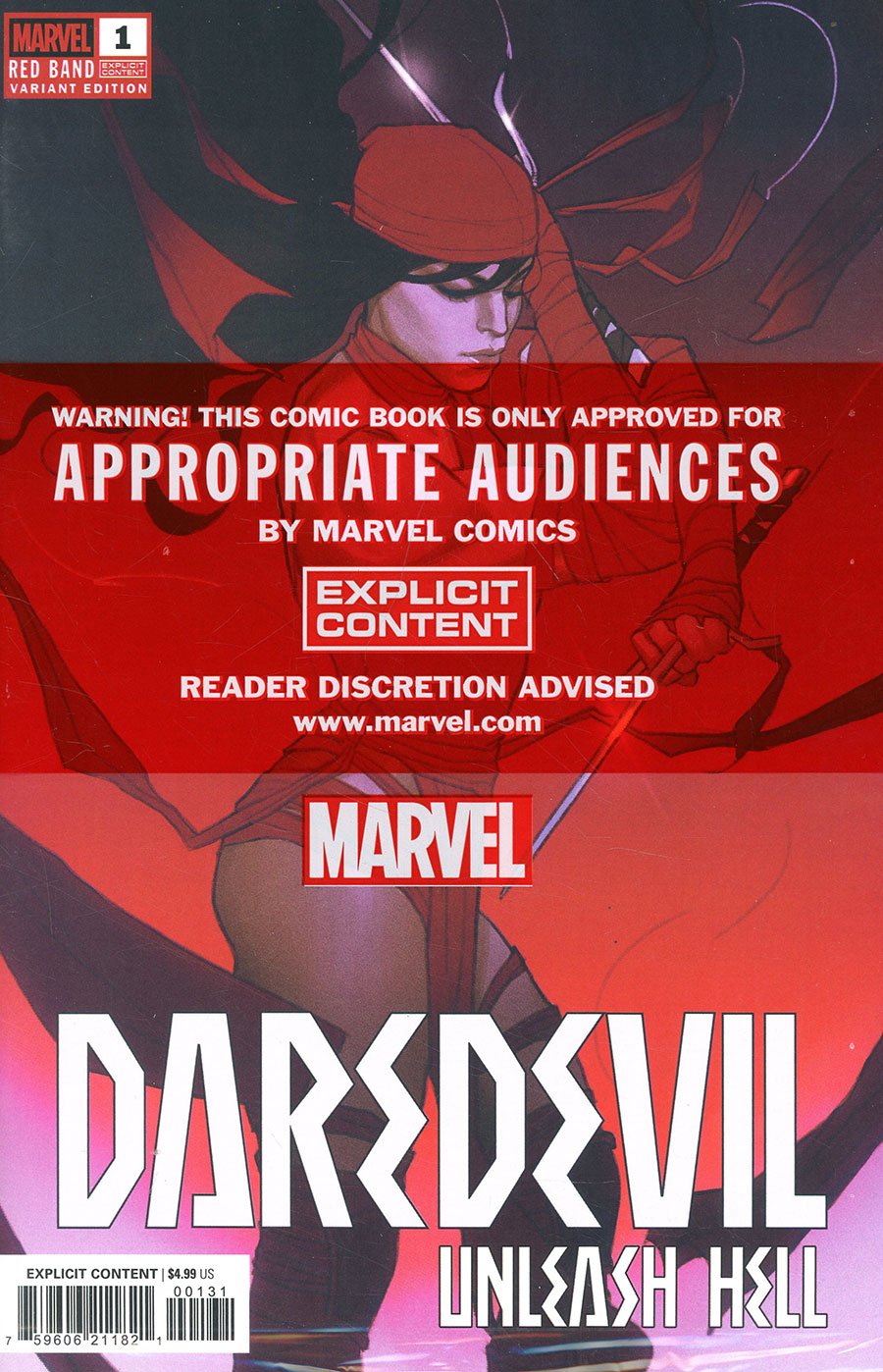 Daredevil Unleash Hell Red Band #1 Cover C Variant Joshua Sway Swaby Elektra Cover With Polybag