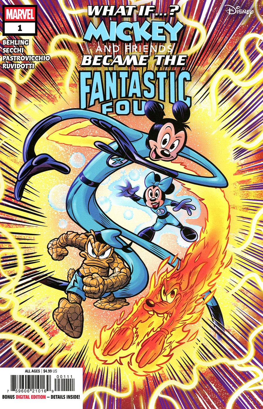 Marvel & Disney What If Mickey And Friends Became The Fantastic Four #1 (One Shot) Cover A Regular Lorenzo Pastrovicchio Cover