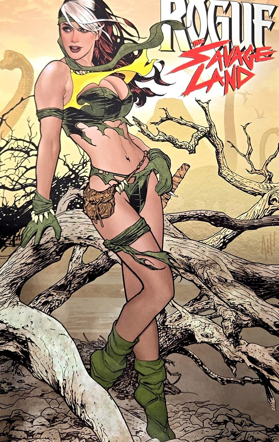 Rogue The Savage Land #1 Cover G Variant Adam Hughes Foil Cover