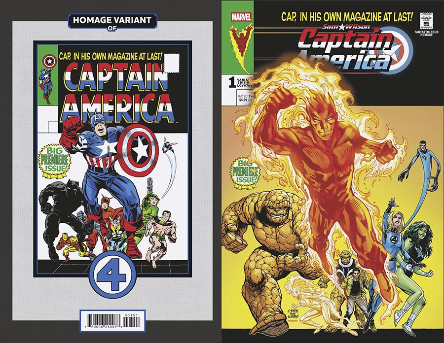 Sam Wilson Captain America #1 Cover C Variant Cory Smith Fantastic Four Homage Cover