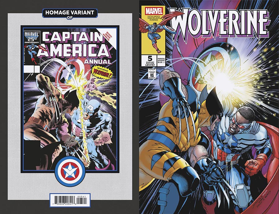 Wolverine Vol 8 #5 Cover B Variant David Yardin Captain America Sam Wilson Homage Cover
