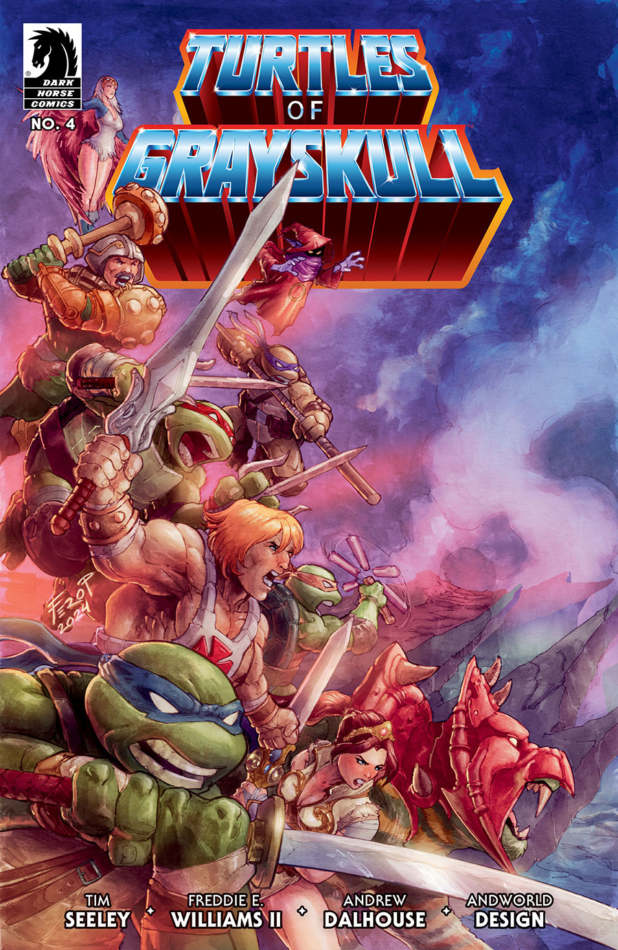 Masters Of The Universe Teenage Mutant Ninja Turtles Turtles Of Grayskull #4 Cover C Variant Fero Peniche Cover (Limit 1 Per Customer)