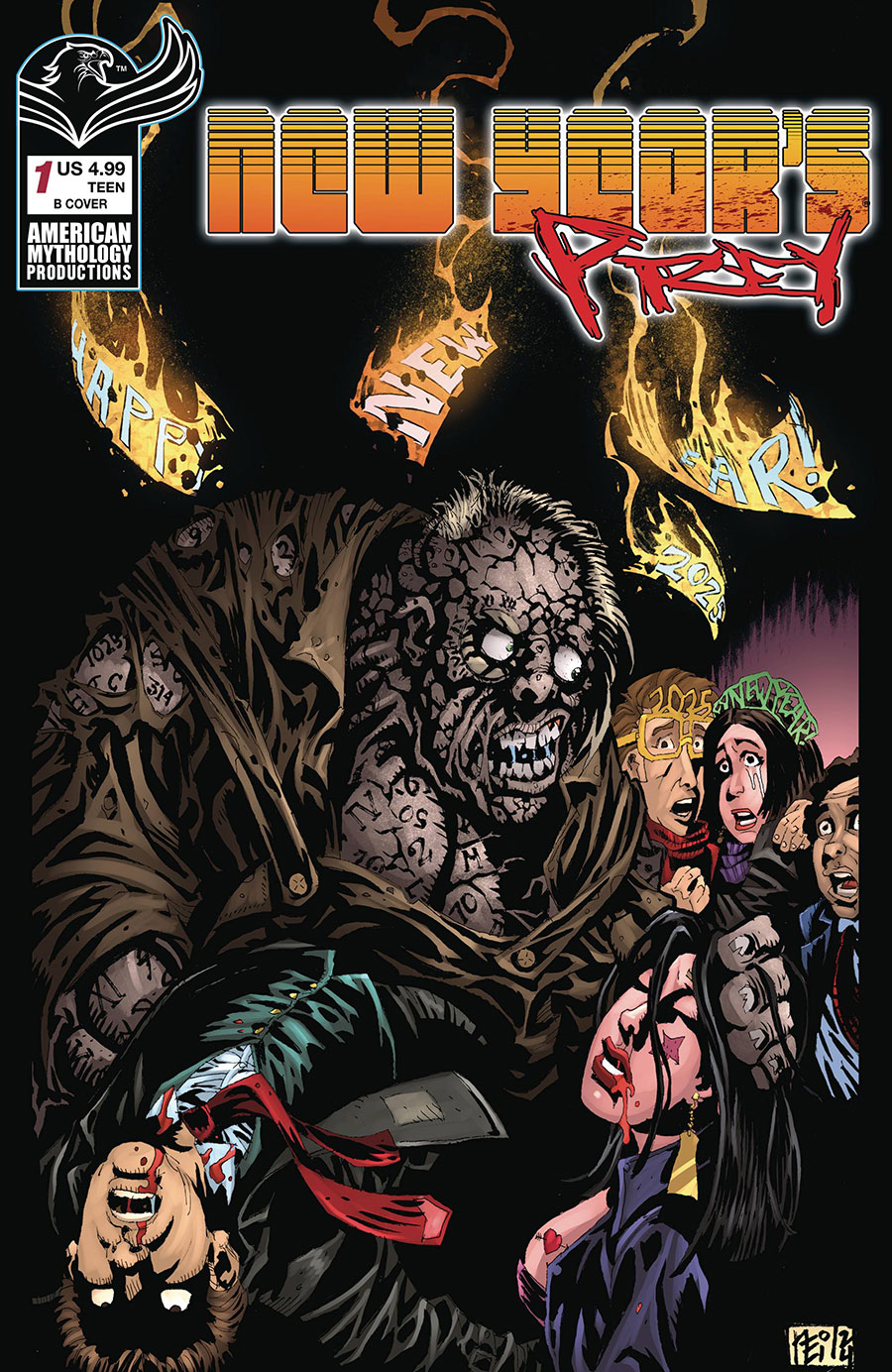 New Years Prey #1 Cover B Variant Neil Vokes Cover