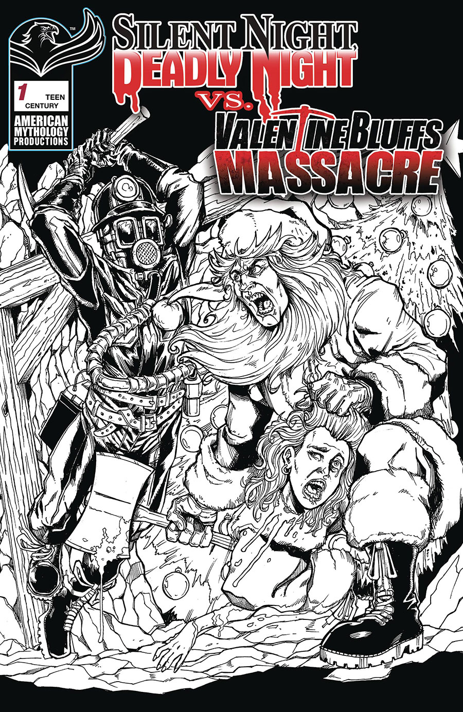 Silent Night Deadly Night vs Valentine Bluffs Massacre #1 Cover G Century Edition