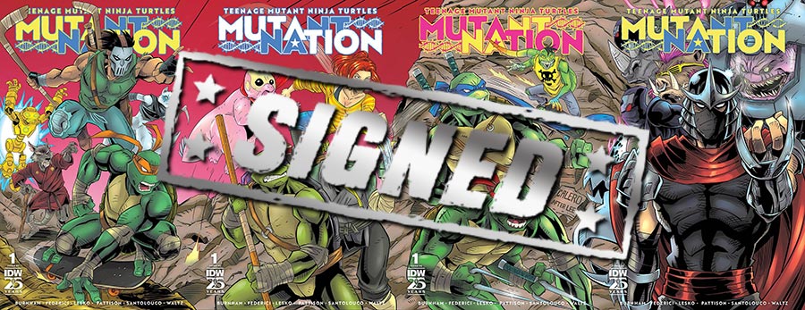 Teenage Mutant Ninja Turtles Mutant Nation #1 Cover F Massive Select Exclusive Variant Cover (Set Of 4 Signed)