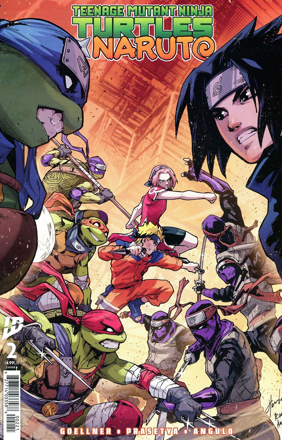 Teenage Mutant Ninja Turtles x Naruto #2 Cover B Variant Hendry Prasetya Cover