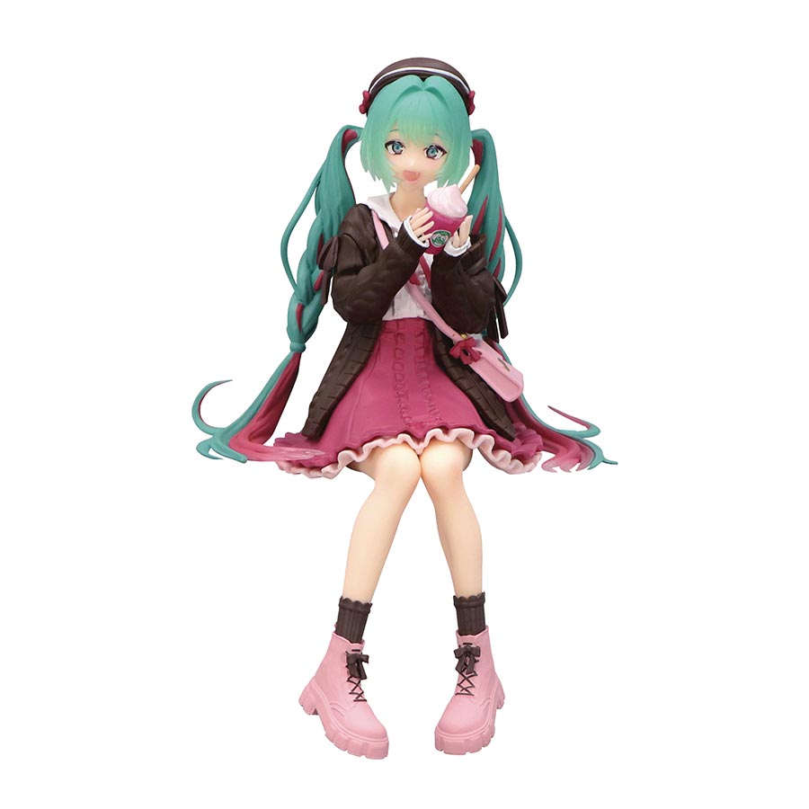 Hatsune Miku Autumn Date Pink Color Noodle Stopper Figure