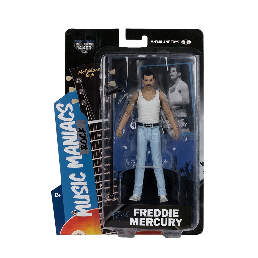 Music Maniacs Wave 3 Rock & Roll Freddie Mercury 6-Inch Action Figure