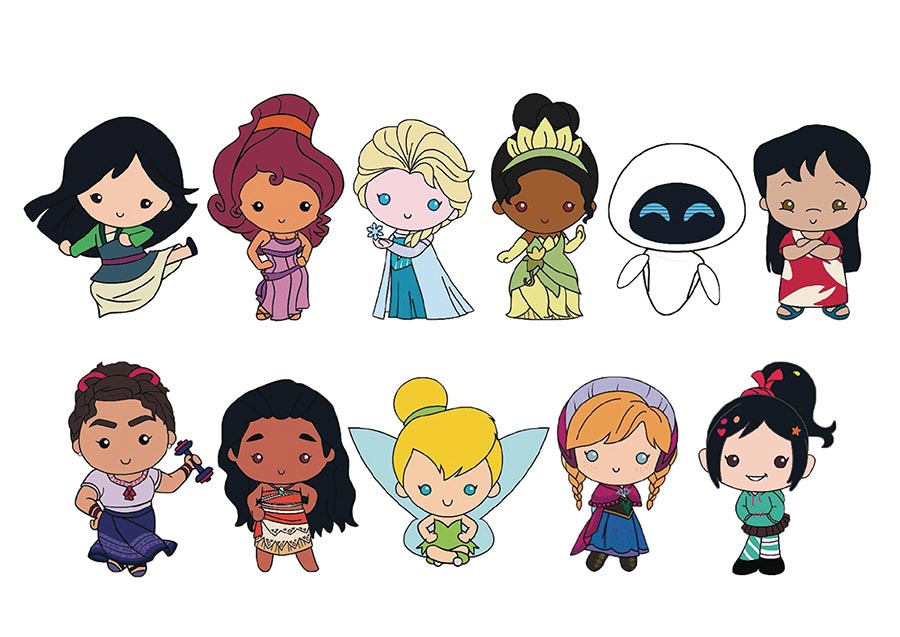 Disney Girl Power 3D Foam Bag Clip Blind Mystery Box 24-Piece Display