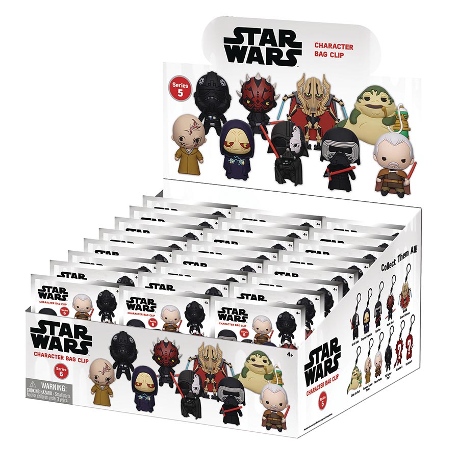 Star Wars Year Of The Dark Side 3D Foam Bag Clip Blind Mystery Box 24-Piece Display