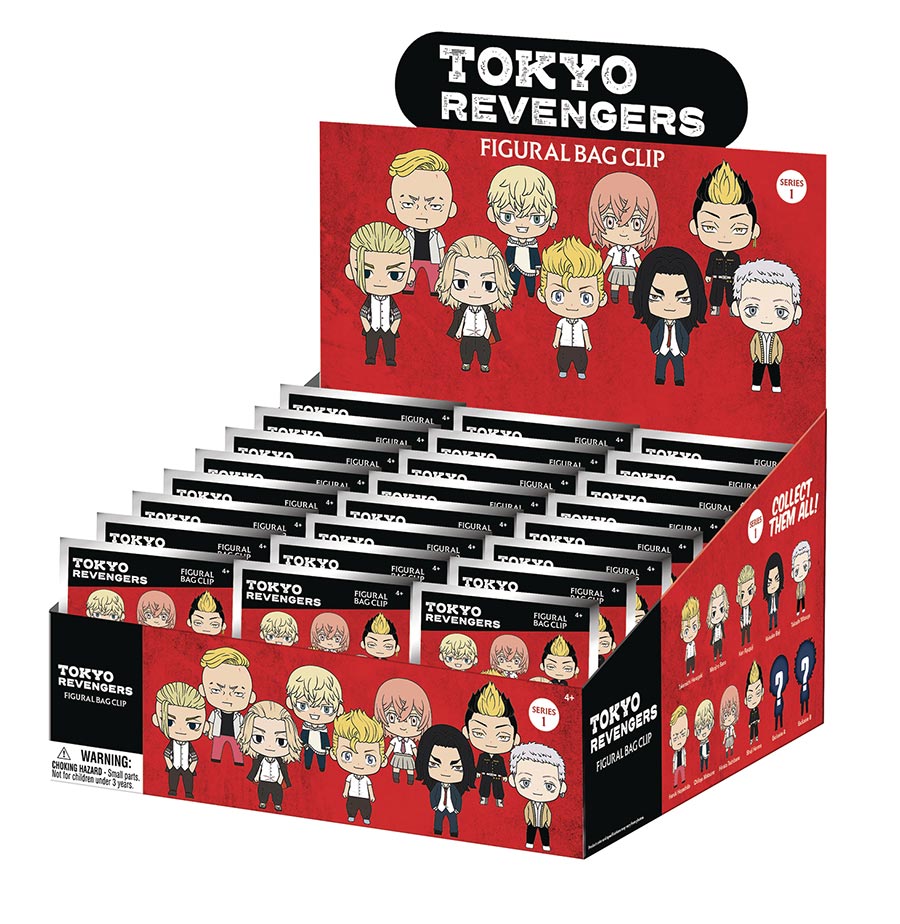 Tokyo Revengers 3D Foam Bag Clip Series 1 Blind Mystery Box 24-Piece Display