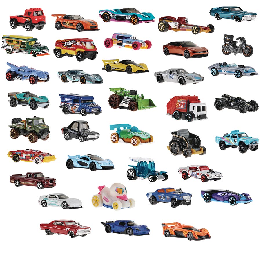 Hot Wheels Basic Car 1/64 Scale Die-Cast Wave J Assortment Case