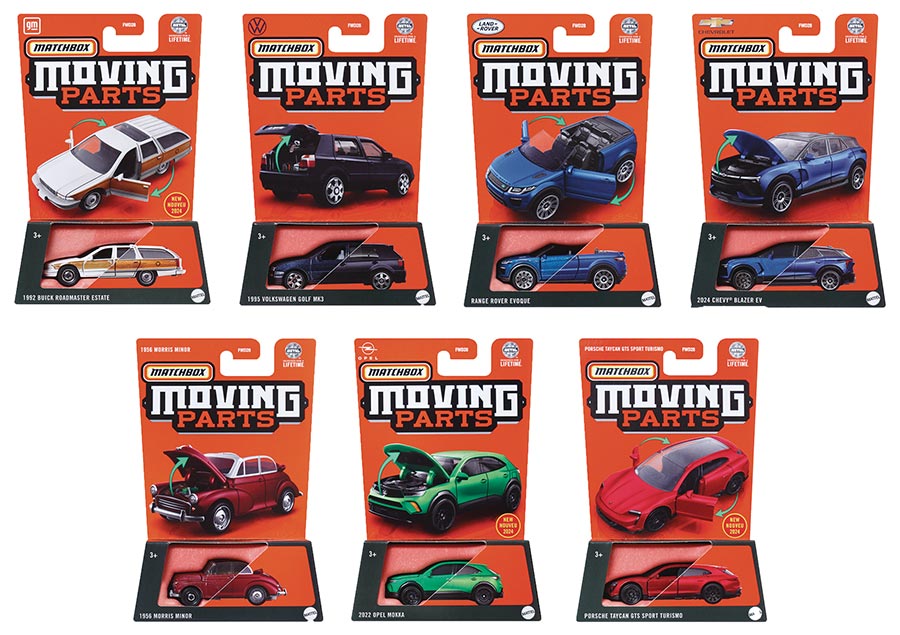 Matchbox Moving Parts 1/64 Scale Die-Cast Wave Q Assortment Case