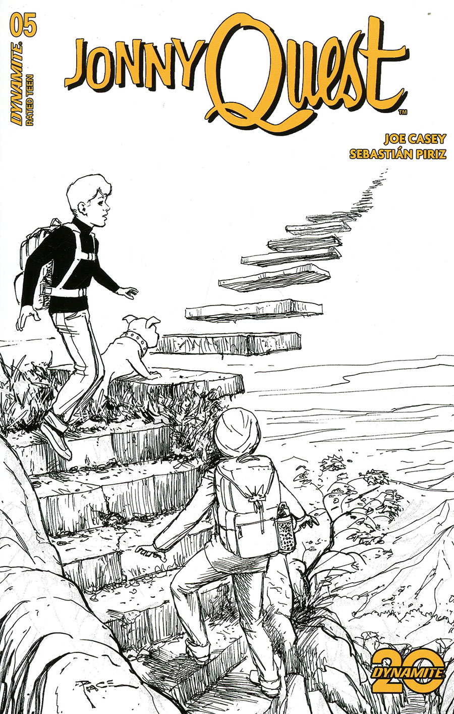 Jonny Quest Vol 2 #5 Cover F Incentive Richard Pace Line Art Cover