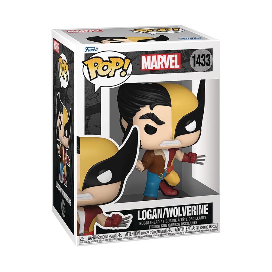 POP Marvel Split Logan / Wolverine Vinyl Bobble Head