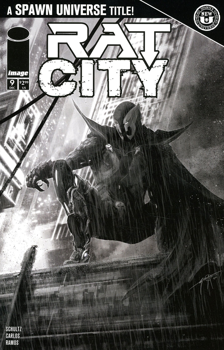 Rat City #9 Cover C Variant Seth Adams Black & White Cover