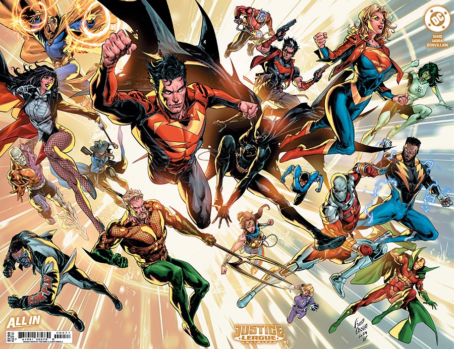 Justice League Unlimited #2 Cover F Variant Fico Ossio Wraparound Raised UV Foil Cover (DC All In)