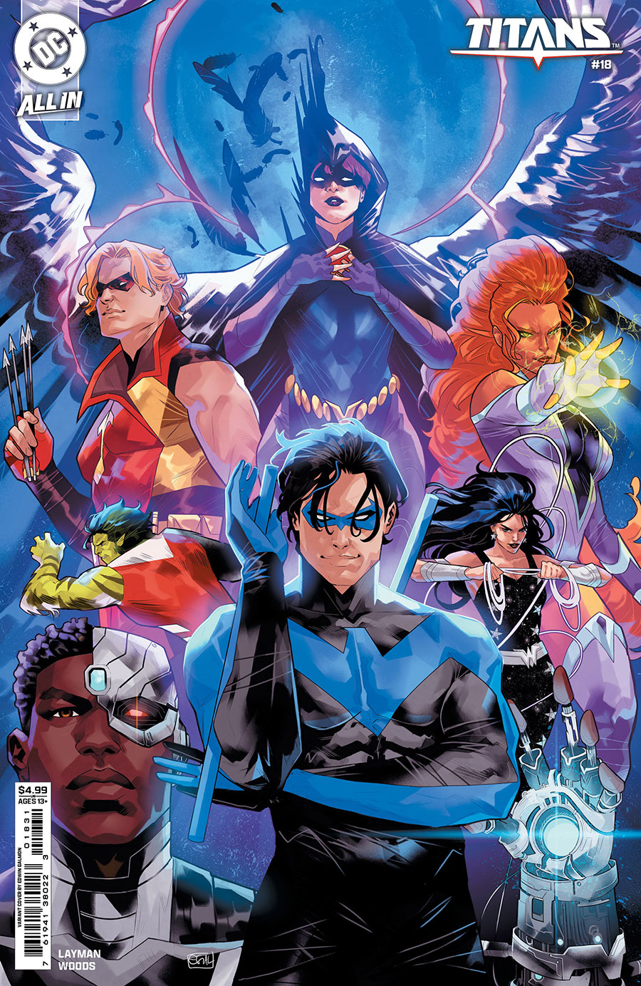 Titans Vol 4 #18 Cover B Variant Edwin Galmon Card Stock Cover (DC All In)