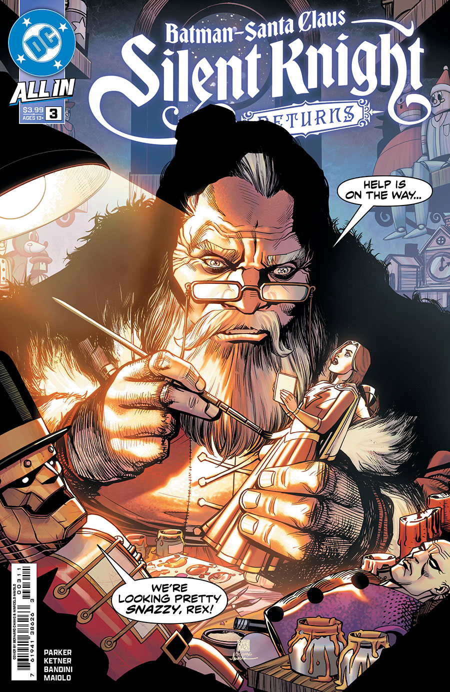 Batman Santa Claus Silent Knight Returns #3 Cover A Regular Bernard Chang Cover