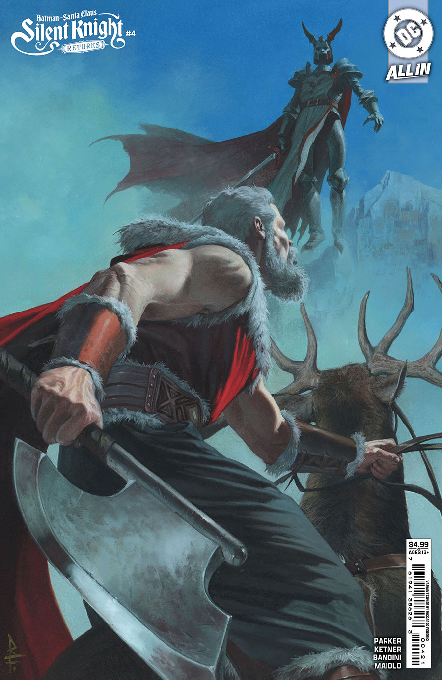 Batman Santa Claus Silent Knight Returns #4 Cover B Variant Riccardo Federici Card Stock Cover