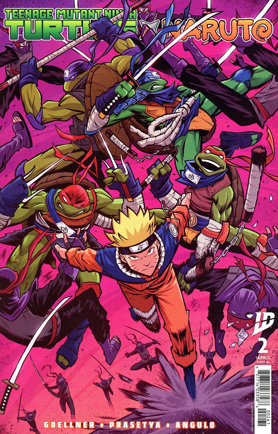 Teenage Mutant Ninja Turtles x Naruto #2 Cover F Incentive Edison Neo Variant Cover