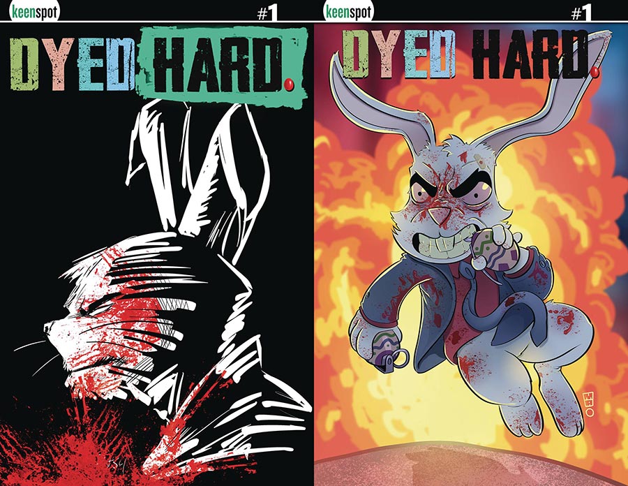 Dyed Hard #1 Cover G Variant Bloody Holofoil Flip Cover